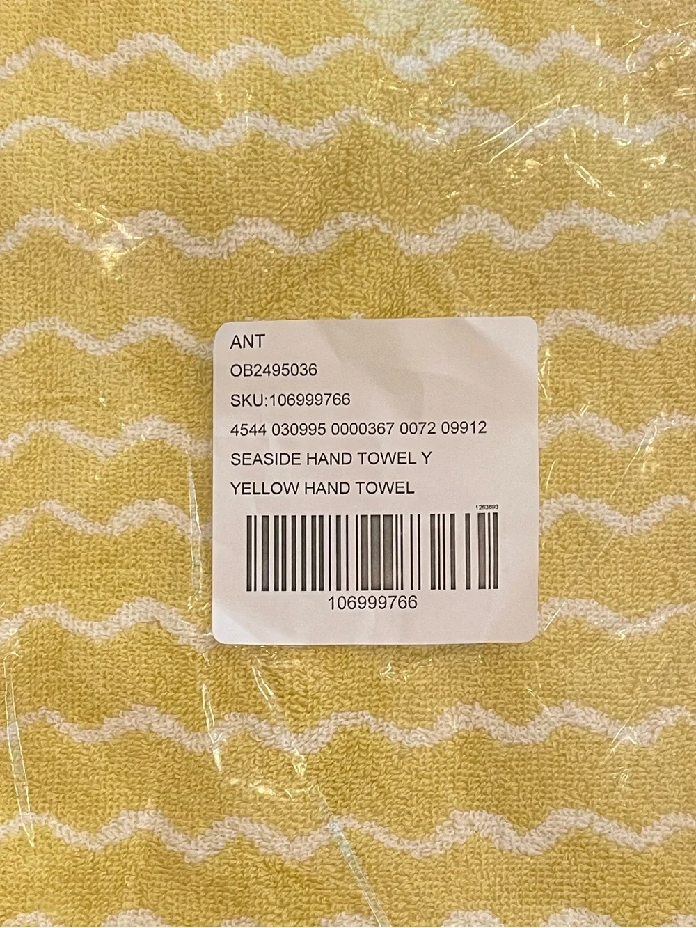 New! NWT Anthropologie Seaside Cotton Embroidery Icon Hand Towel “holy crab!”